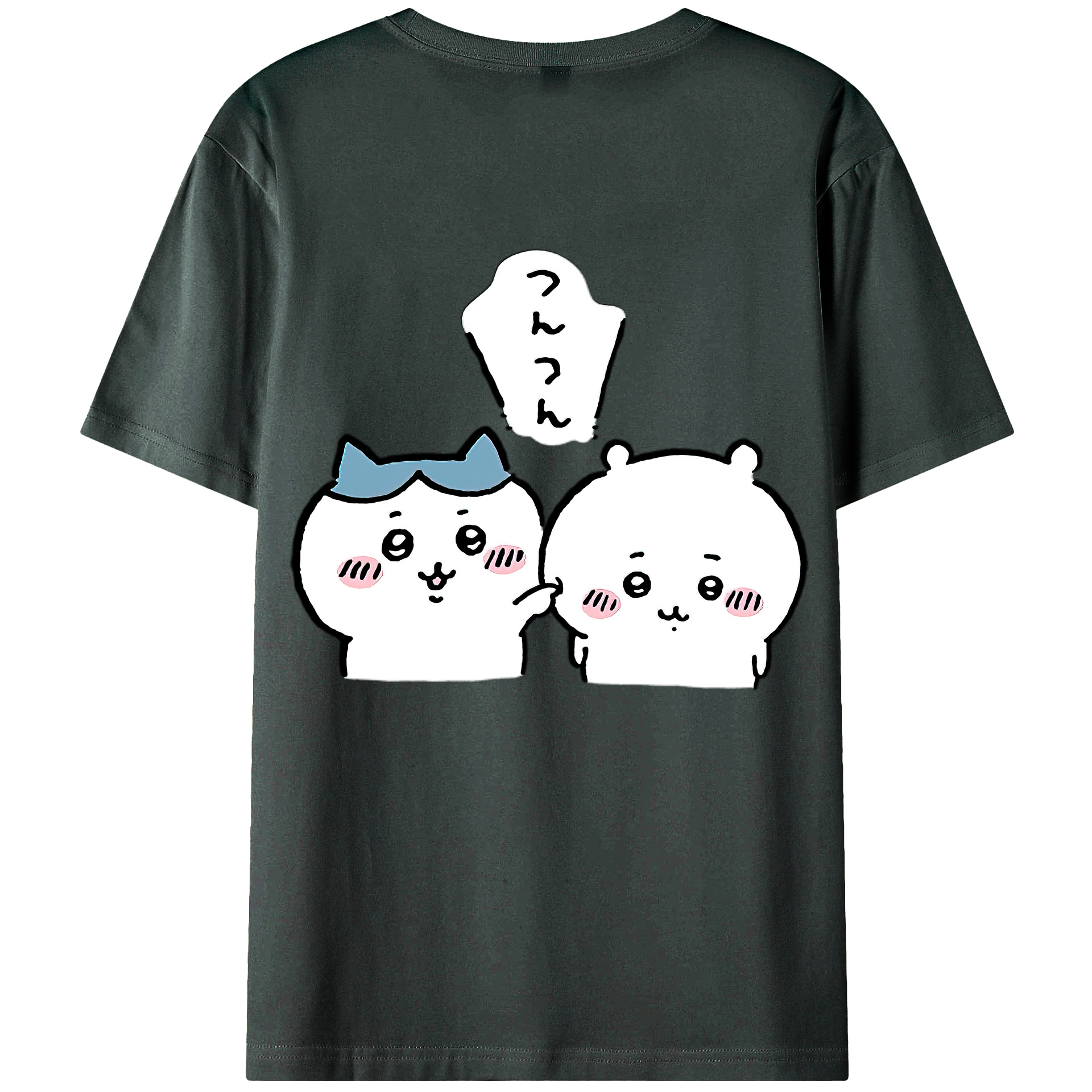 （画像用） ちいかわ ちいかわ Chii-kawa chiikawa 綿100％ メンズ半袖Tシャツ（バックプリント） 通気性
